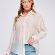 Textured Shimmer Buttonup