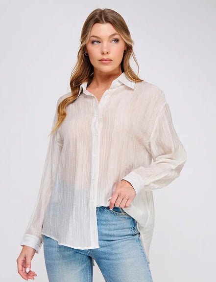 Textured Shimmer Buttonup