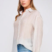 Textured Shimmer Buttonup