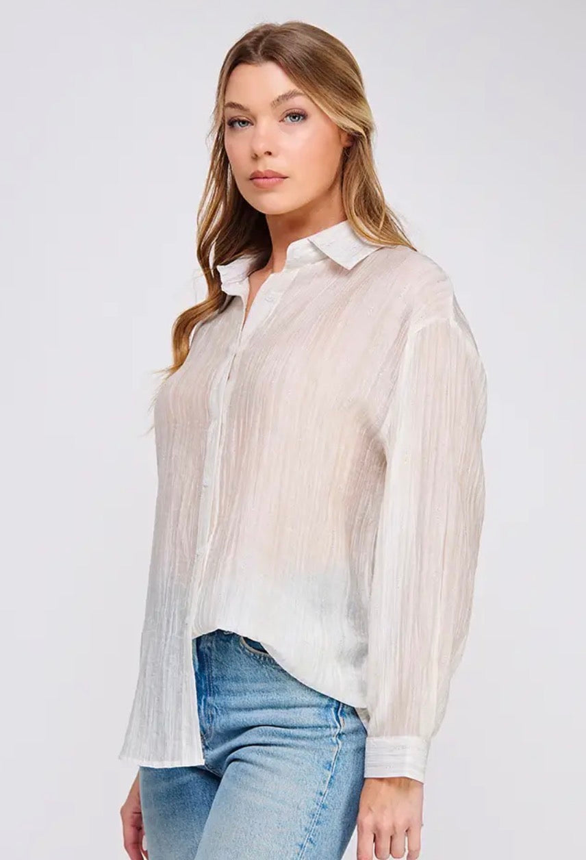 Textured Shimmer Buttonup