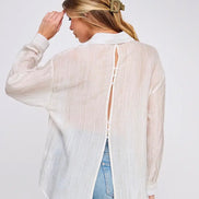 Textured Shimmer Buttonup