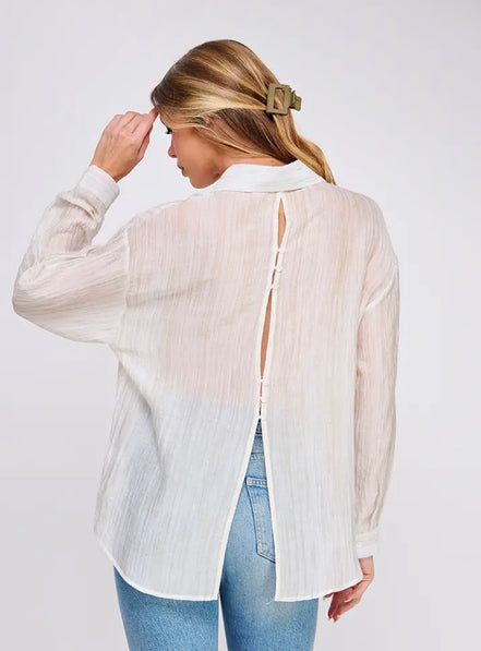 Textured Shimmer Buttonup