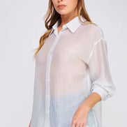 Textured Shimmer Buttonup