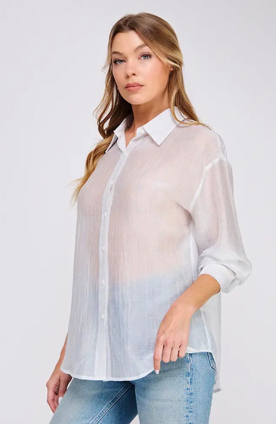 Textured Shimmer Buttonup