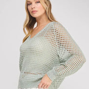 Open Weave Shimmer Top