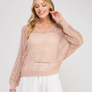 Open Weave Shimmer Top