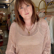 Open Weave Shimmer Top