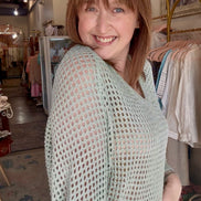 Open Weave Shimmer Top