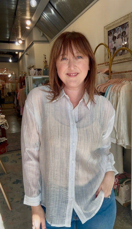 Textured Shimmer Buttonup