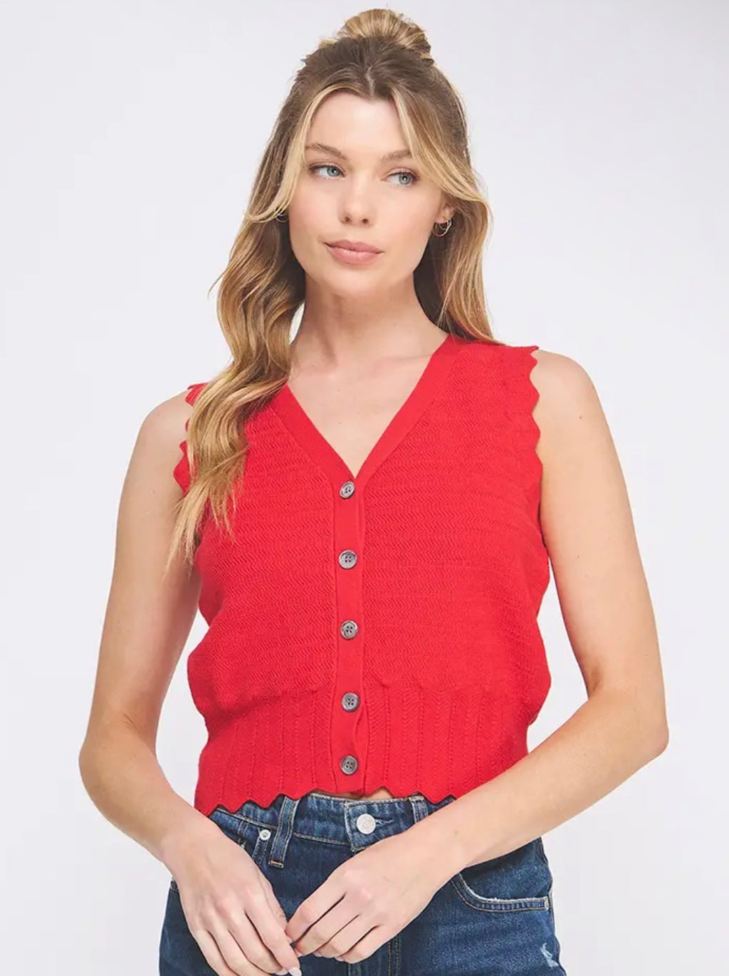 Scalloped Edge Vest