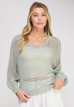 Open Weave Shimmer Top