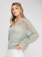 Open Weave Shimmer Top
