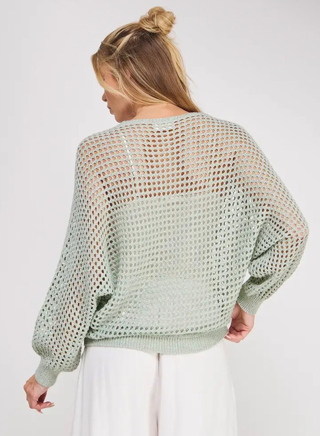 Open Weave Shimmer Top
