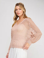 Open Weave Shimmer Top