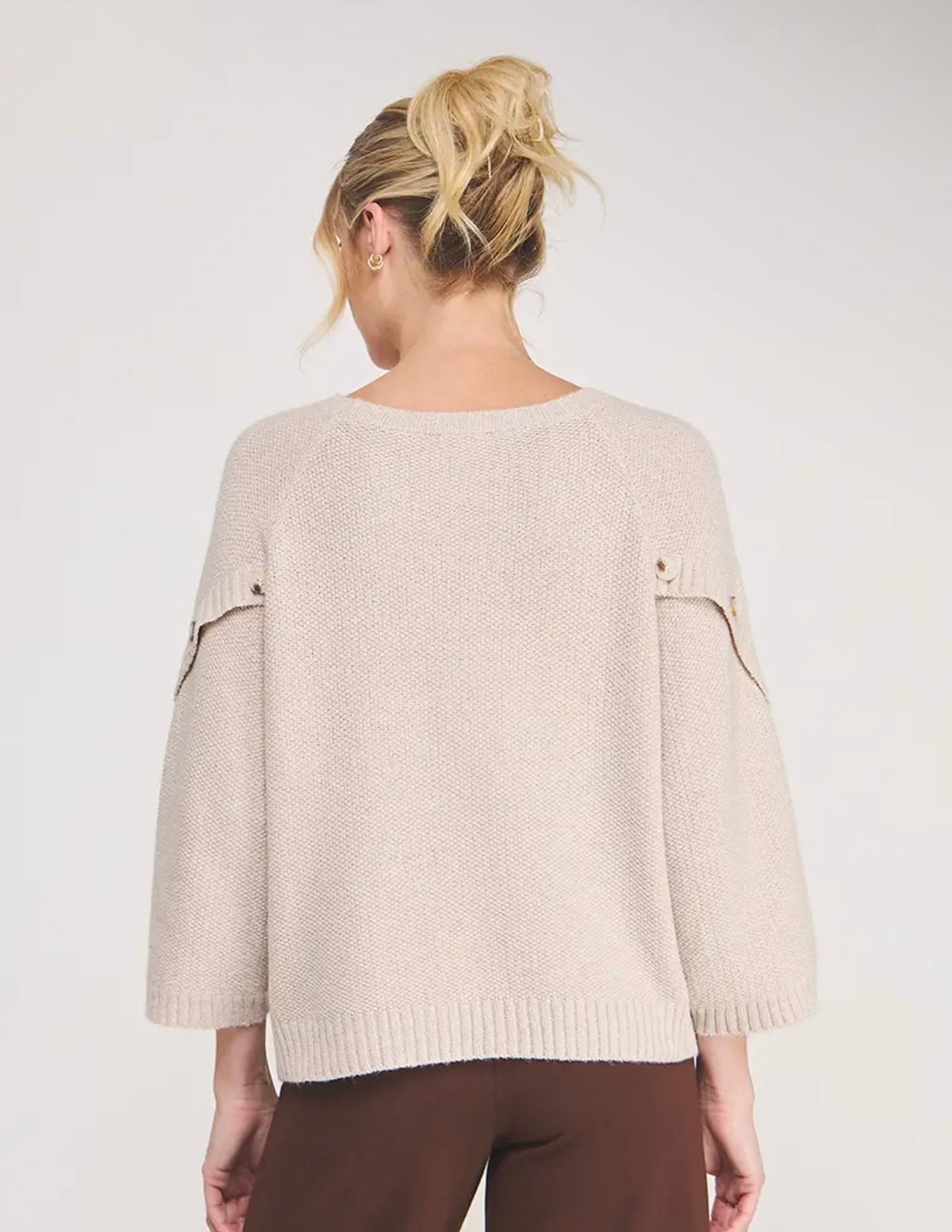 Button Sleeve Sweater