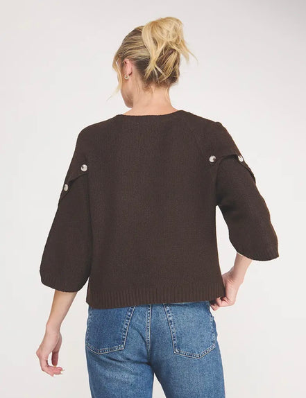 Button Sleeve Sweater