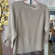 Button Sleeve Sweater
