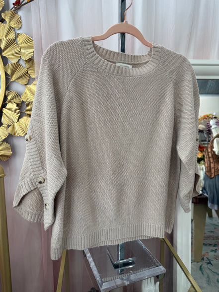 Button Sleeve Sweater