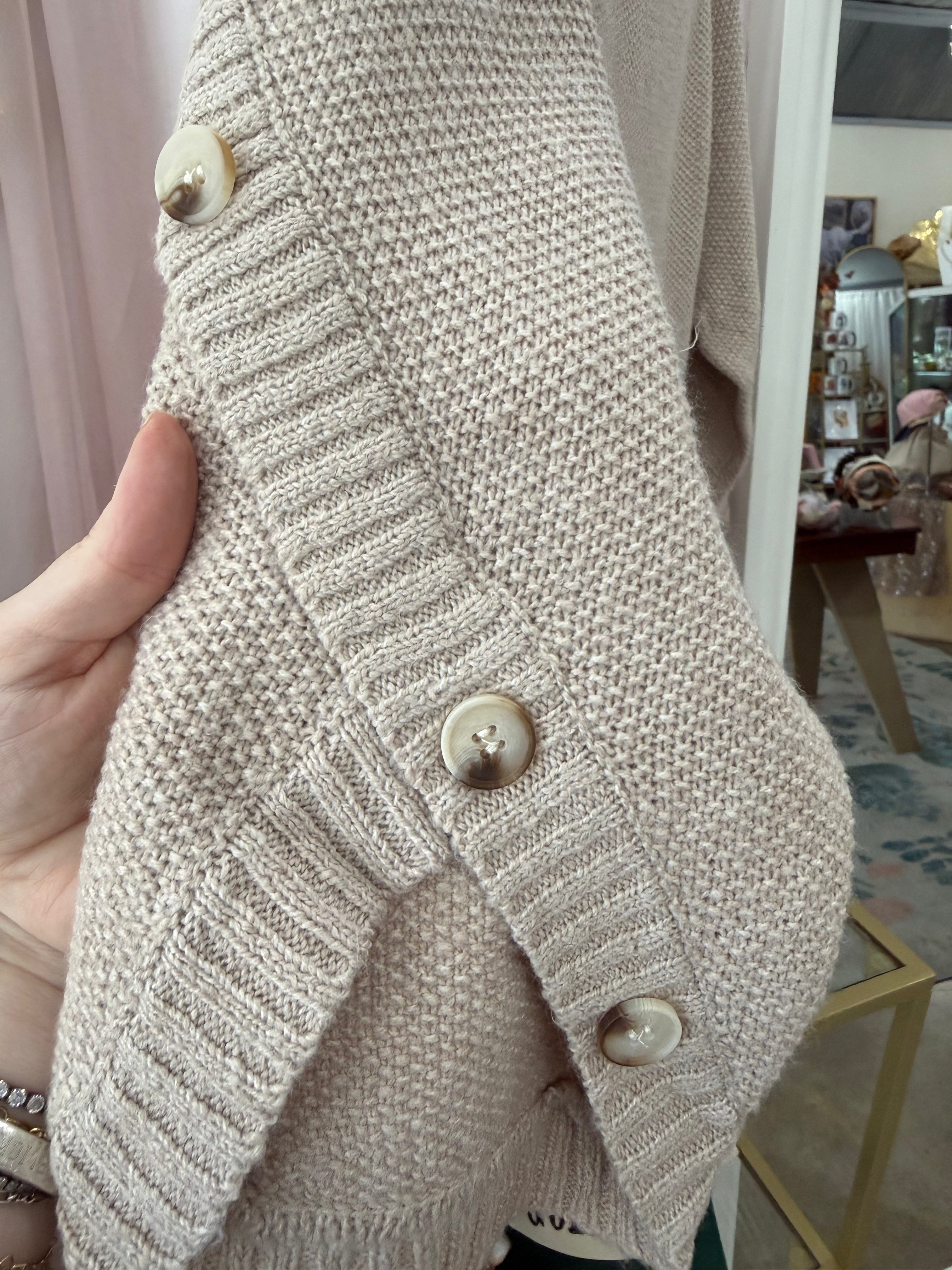 Button Sleeve Sweater