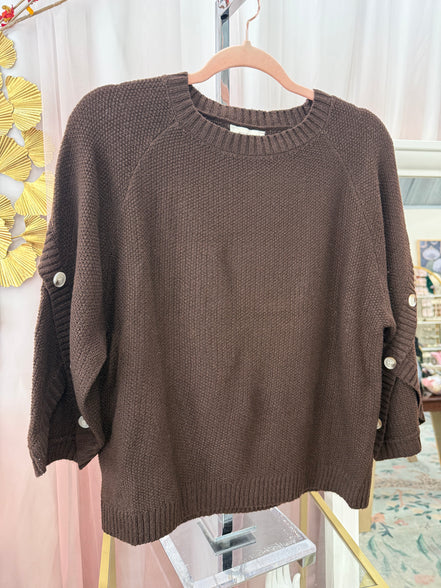 Button Sleeve Sweater