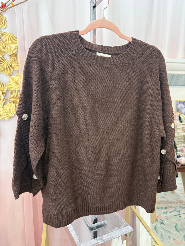 Button Sleeve Sweater