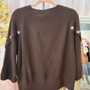 Button Sleeve Sweater