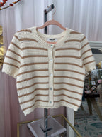 Scallop Stripe Cardi