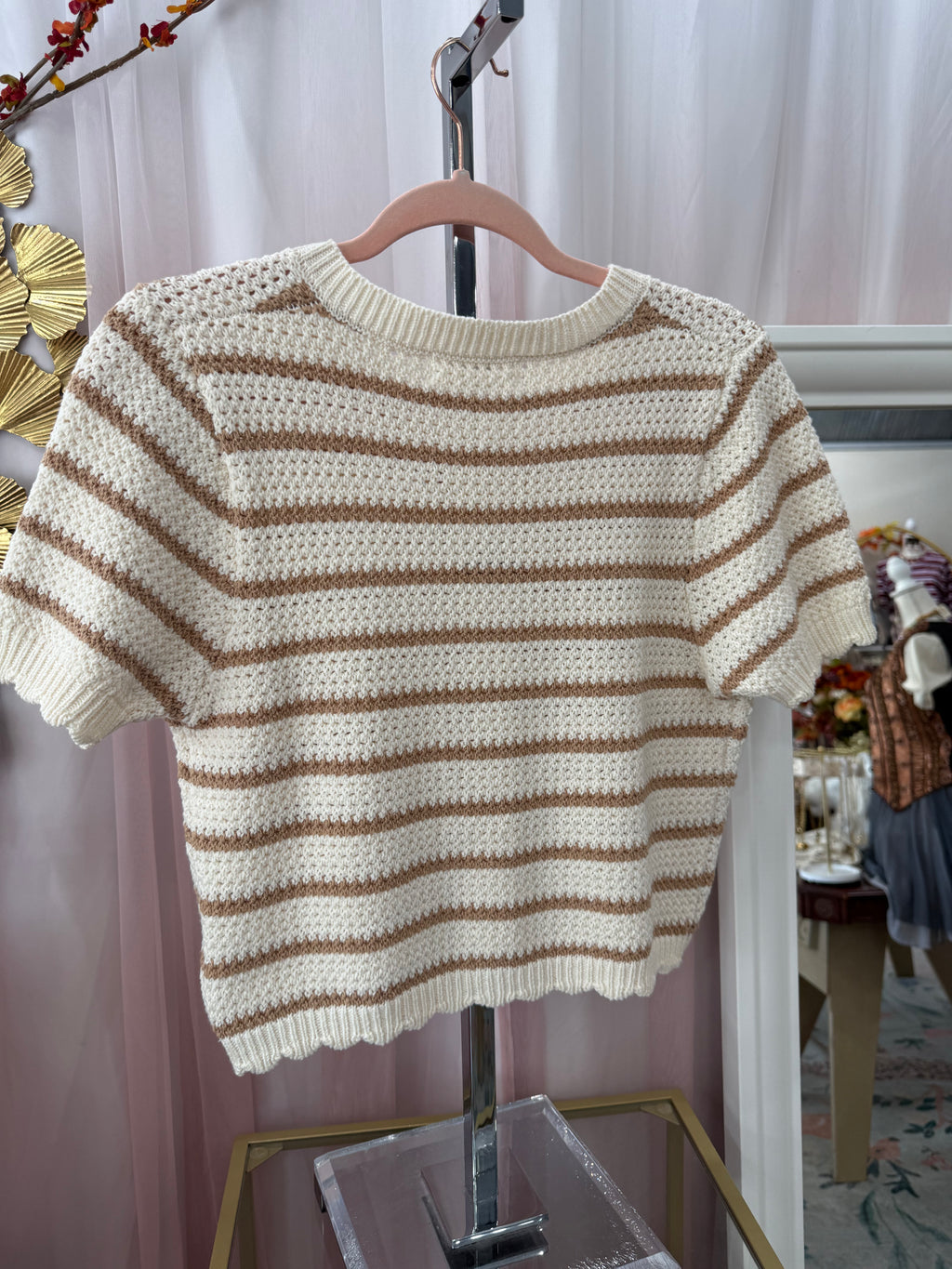Scallop Stripe Cardi
