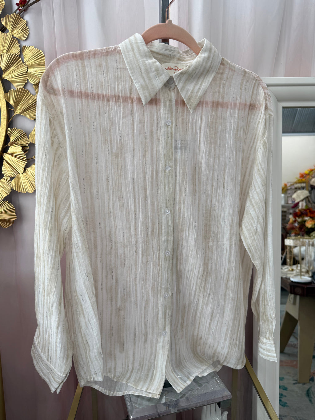 Textured Shimmer Buttonup