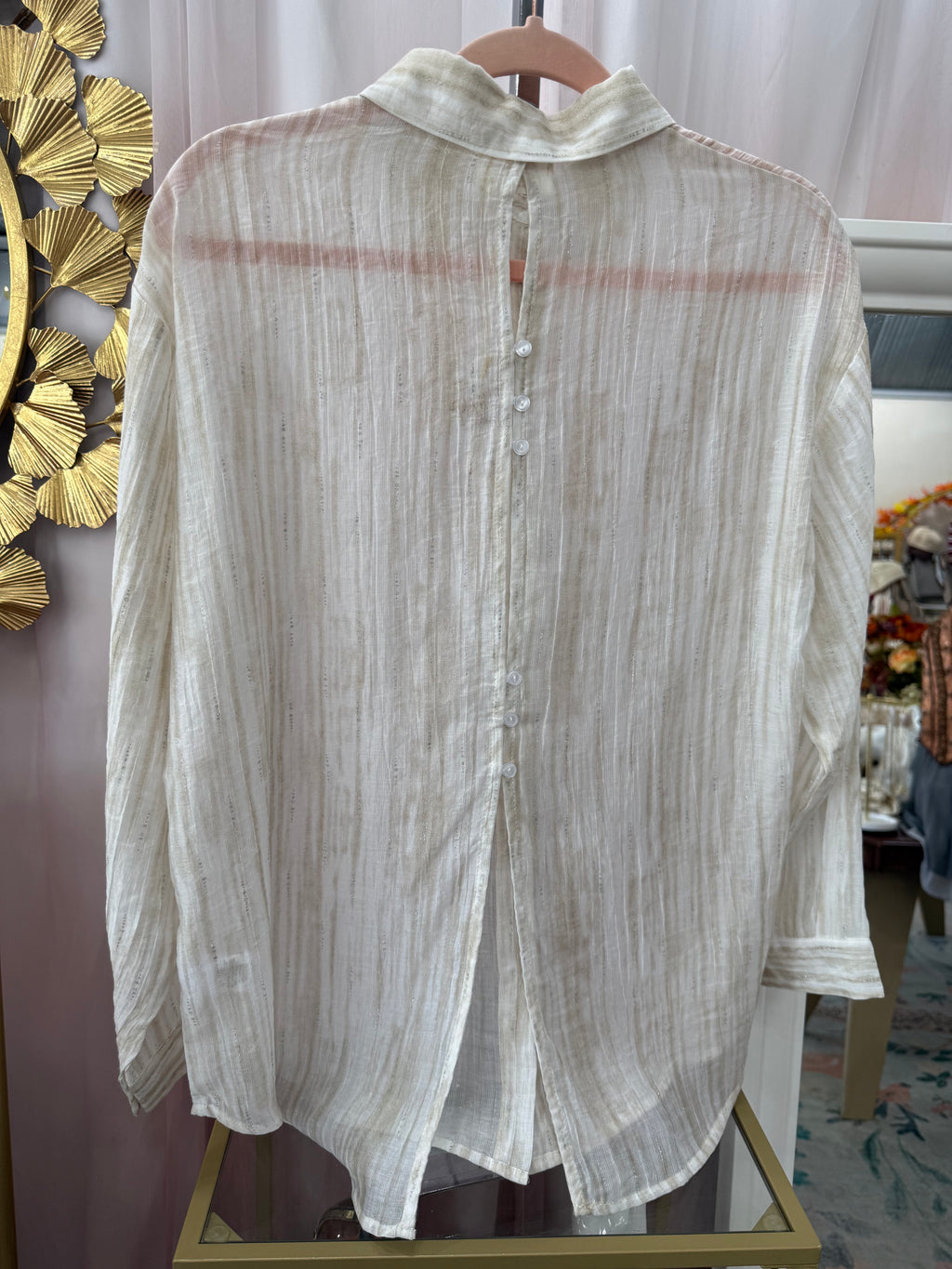 Textured Shimmer Buttonup