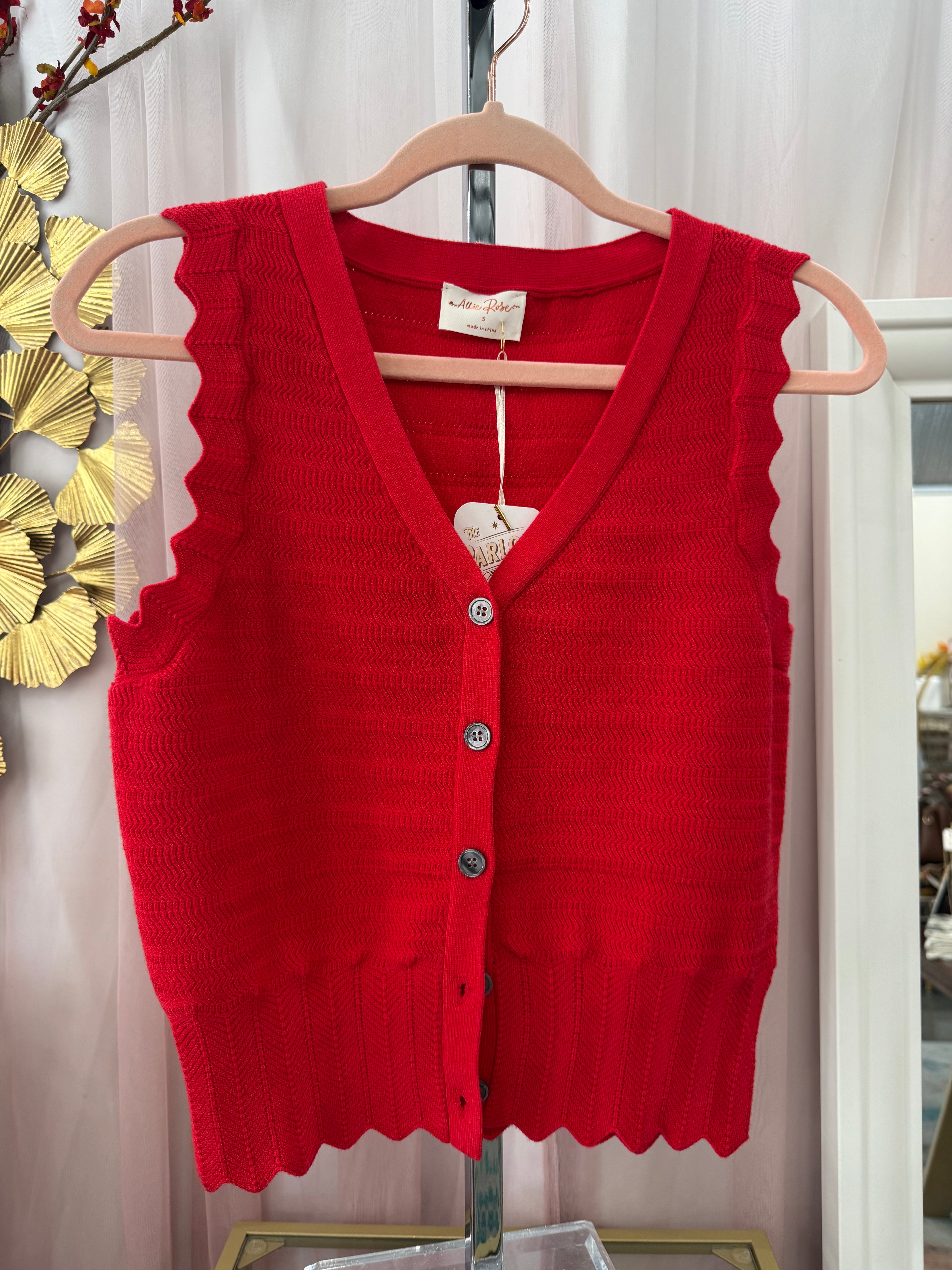Scalloped Edge Vest