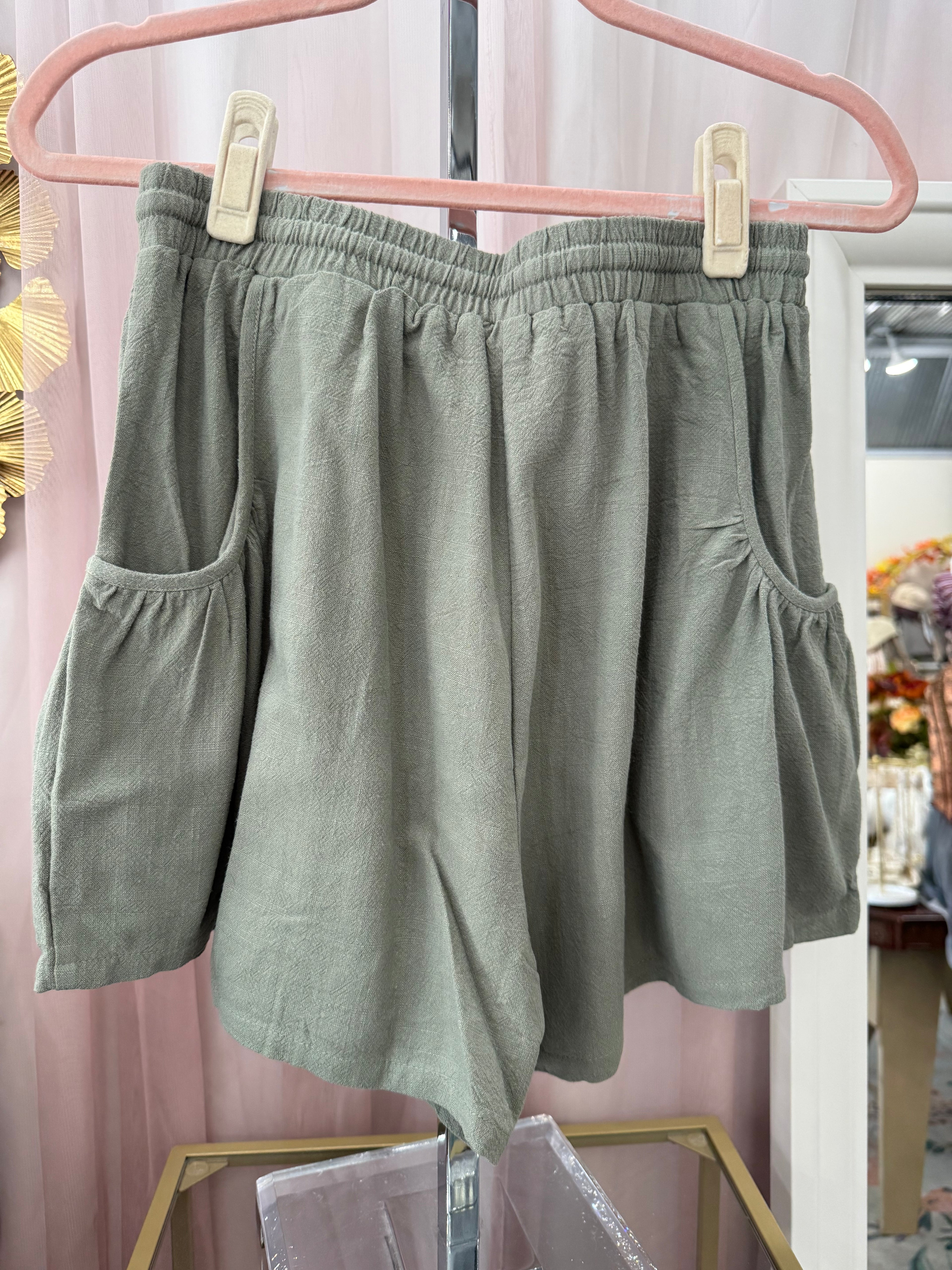 Textured Olive Short