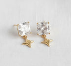 Geo Star Drop Earrings
