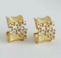Brushed C Hoop Earrings