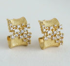 Brushed C Hoop Earrings