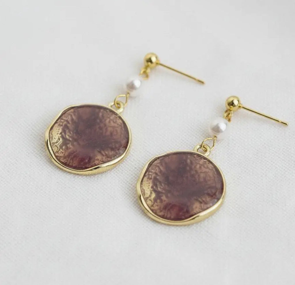 Enamel Geo Earrings