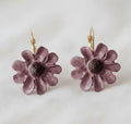Plum Enamel Earrings