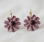 Plum Enamel Earrings