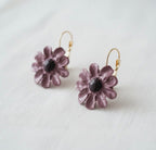 Plum Enamel Earrings