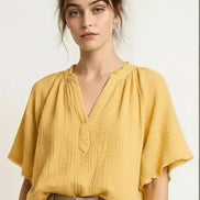 Gauze Flowy Top