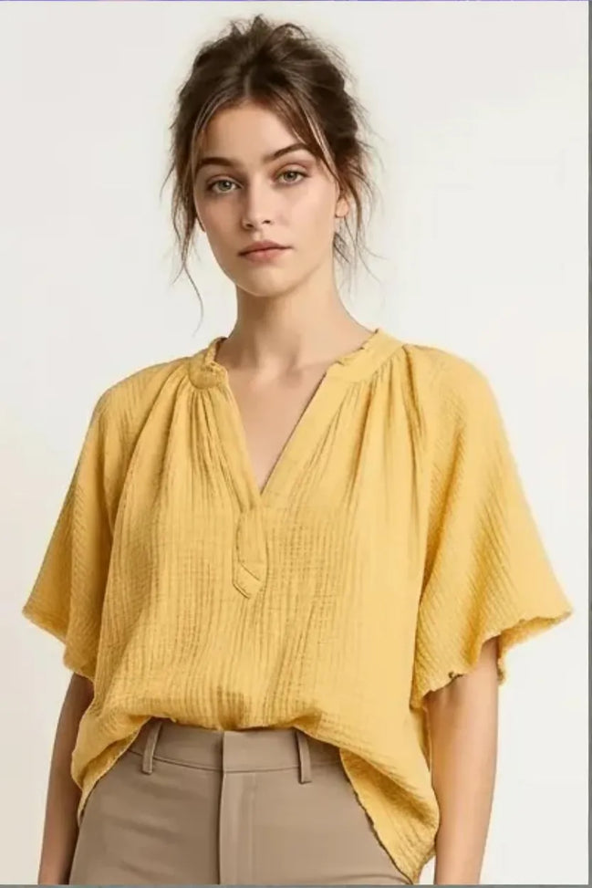 Gauze Flowy Top
